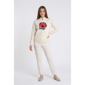 Vineyard Vines Authentic Kentucky  Derby  Cashmere Rose Sweater Cream Womens XXS